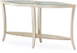 AICO Malibu Crest Console Table w/Glass in Chardonnay - Bargain Furniture (Detroit, MI)