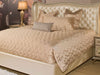 AICO Cosmopolitan 3-pc Queen Coverlet Set in Champagne - Bargain Furniture (Detroit, MI)