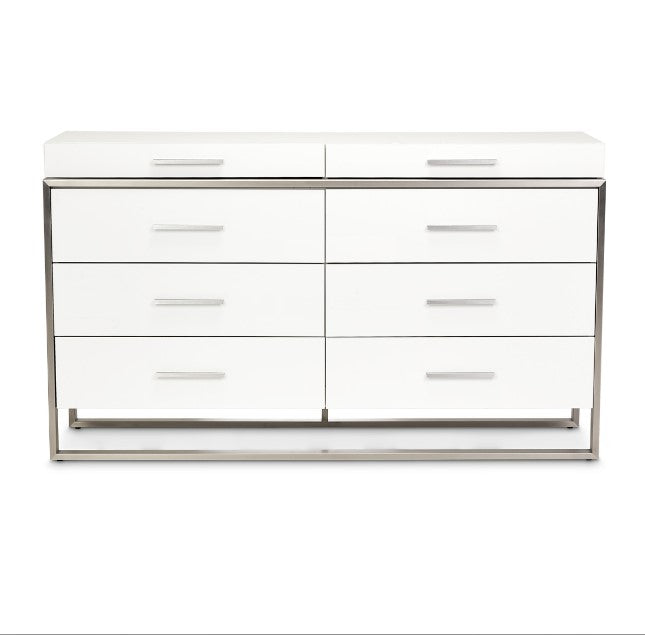 AICO Marquee Dresser in Cloud White - Bargain Furniture (Detroit, MI)