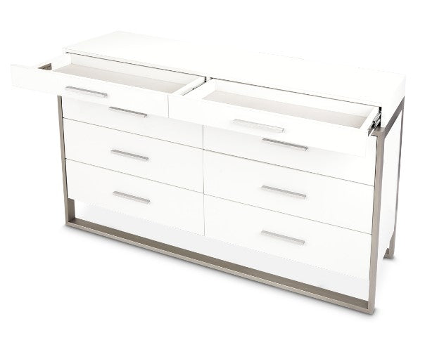 AICO Marquee Dresser in Cloud White - Bargain Furniture (Detroit, MI)
