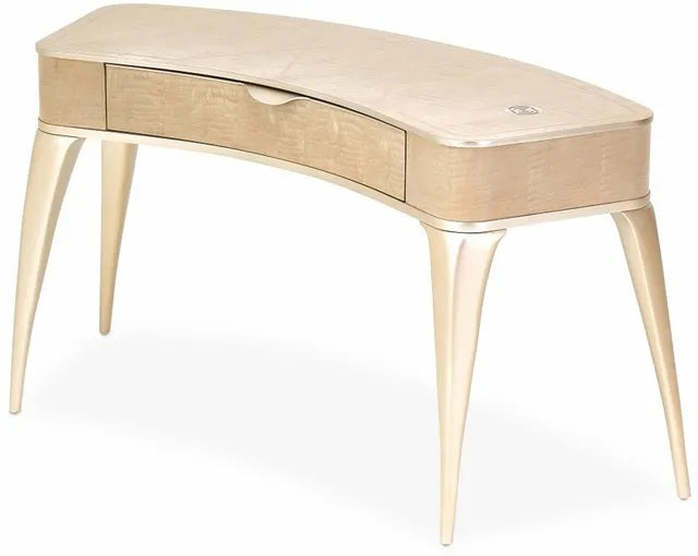 AICO Malibu Crest Vanity/Writing Desk in Blush - Bargain Furniture (Detroit, MI)