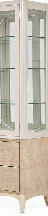 AICO Malibu Crest Display Cabinet in Chardonnay - Bargain Furniture (Detroit, MI)