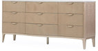 AICO Malibu Crest 9 Drawer Dresser in Blush - Bargain Furniture (Detroit, MI)