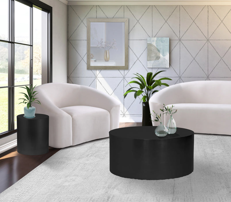 Cylinder Matte Black Coffee Table