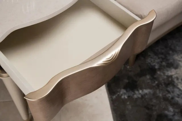 AICO Malibu Crest End Table in Blush - Bargain Furniture (Detroit, MI)