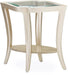 AICO Malibu Crest End Table w/Glass in Chardonnay - Bargain Furniture (Detroit, MI)