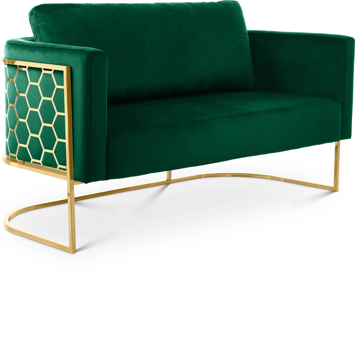 Casa Green Velvet Loveseat