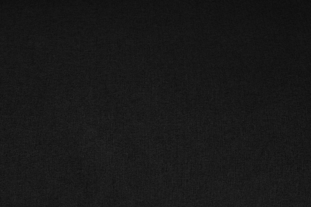 Serene Black Linen Fabric Deluxe Cloud Armless Chair