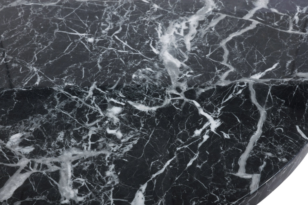 Omni Black Faux Marble End Table