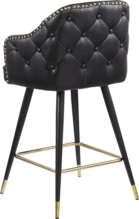 Barbosa Black Faux Leather Counter/Bar Stool