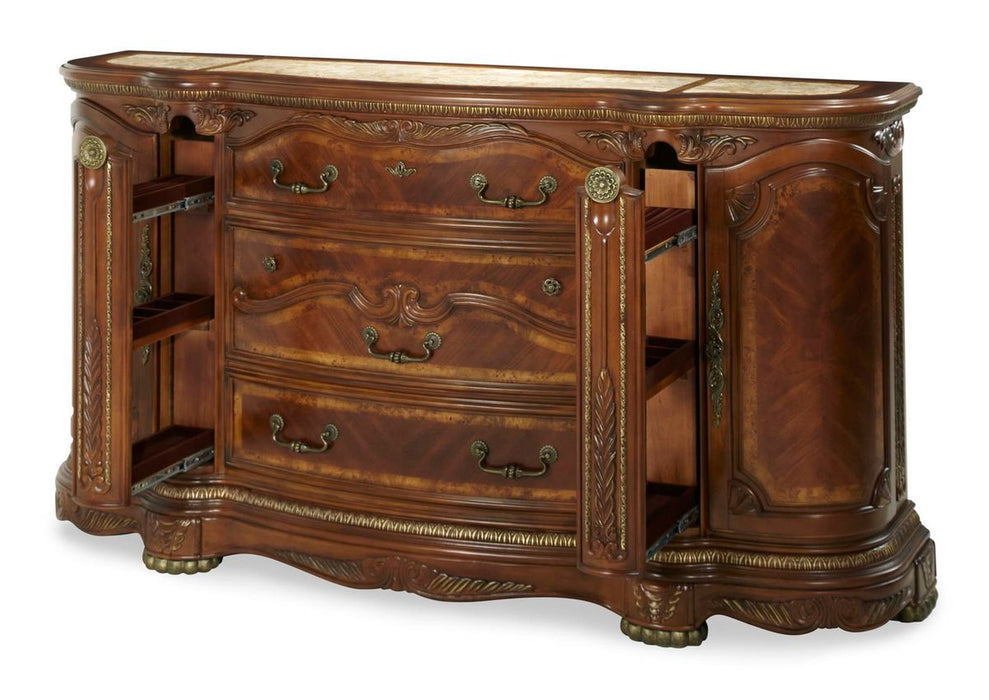 AICO Cortina Dresser in Honey Walnut - Bargain Furniture (Detroit, MI)