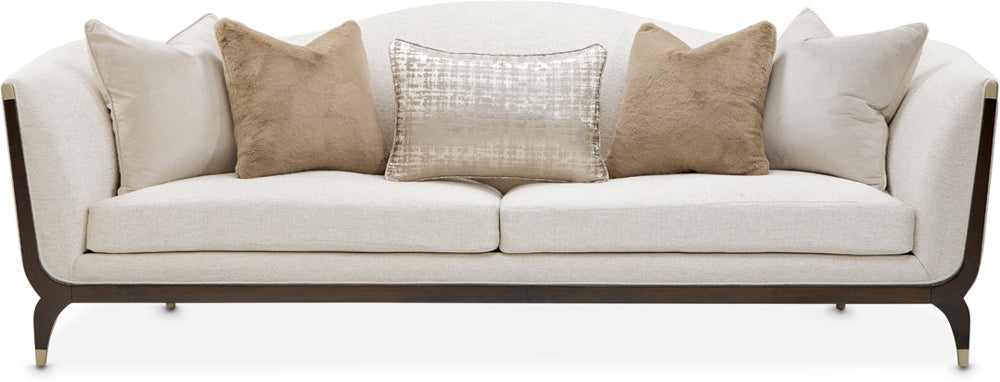 AICO Paris Chic Sofa Cremini in Espresso - Bargain Furniture (Detroit, MI)
