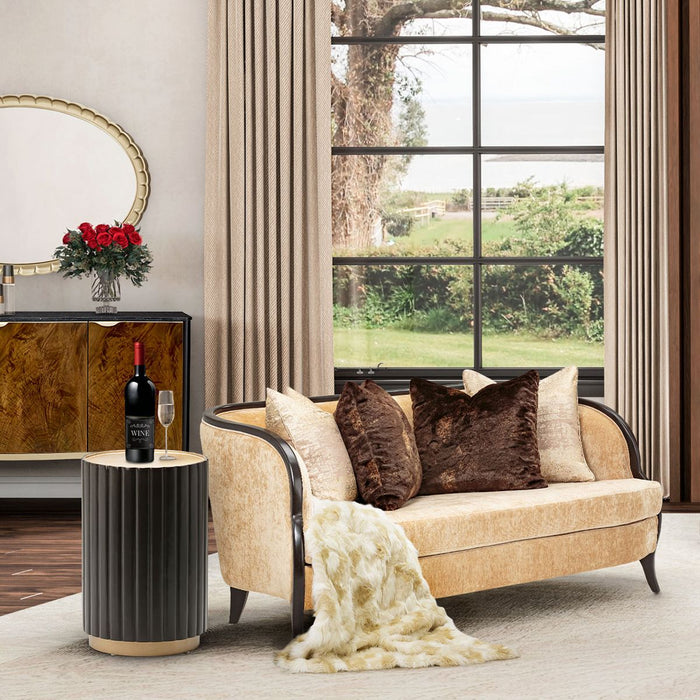 AICO Malibu Crest Loveseat in Dark Espresso - Bargain Furniture (Detroit, MI)