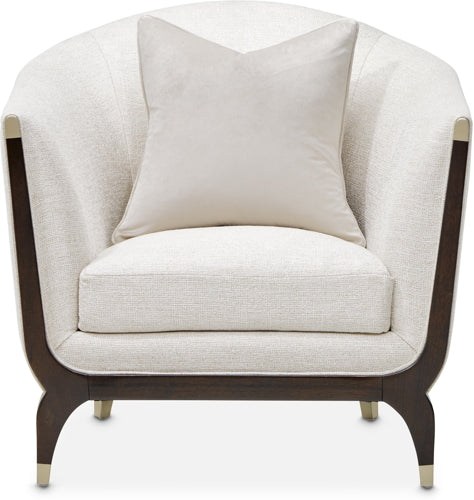 AICO Paris Chic Matching Chair Cremini in Espresso - Bargain Furniture (Detroit, MI)