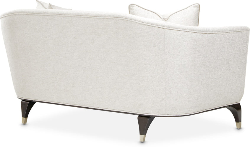 AICO Paris Chic Loveseat Cremini in Espresso - Bargain Furniture (Detroit, MI)