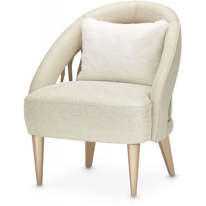AICO La Rachelle Flame Chair Gold Rush in Medium Champagne - Bargain Furniture (Detroit, MI)
