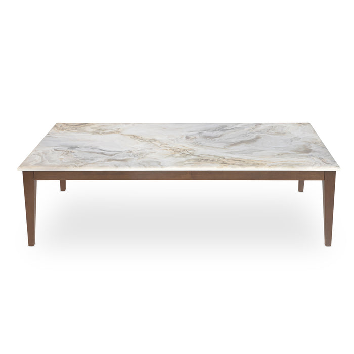 AICO Balboa Rectangular Cocktail Table in Warm Walnut - Bargain Furniture (Detroit, MI)