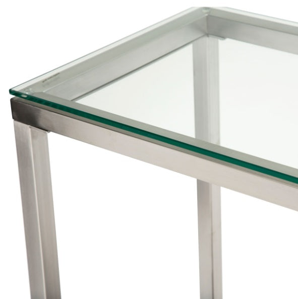 AICO Furniture Diversey ConsoleTable with Glass Top - Bargain Furniture (Detroit, MI)