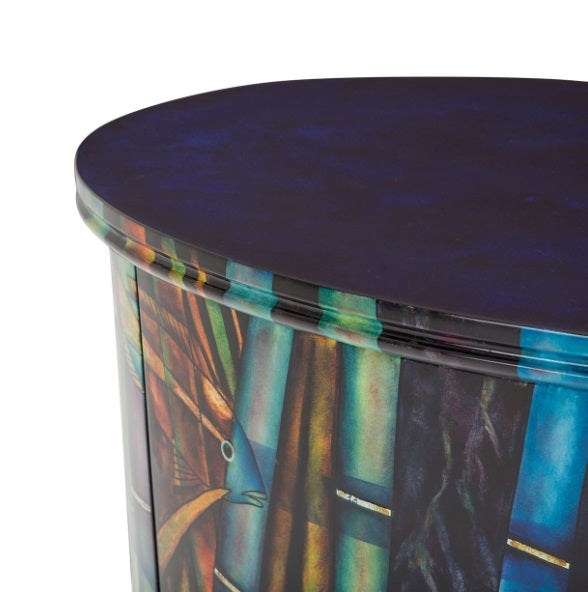 AICO Furniture Illusions 3 Drawers Oval Cabinet - Bargain Furniture (Detroit, MI)