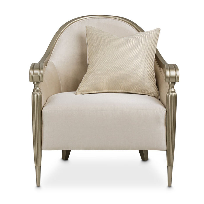 AICO London Place Accent Chair in Champagne - Bargain Furniture (Detroit, MI)