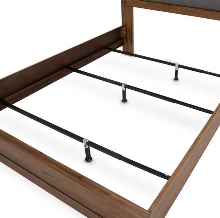 AICO Brooklyn Walk King Channel Tufted Panel Bed in Burnt Umber - Bargain Furniture (Detroit, MI)