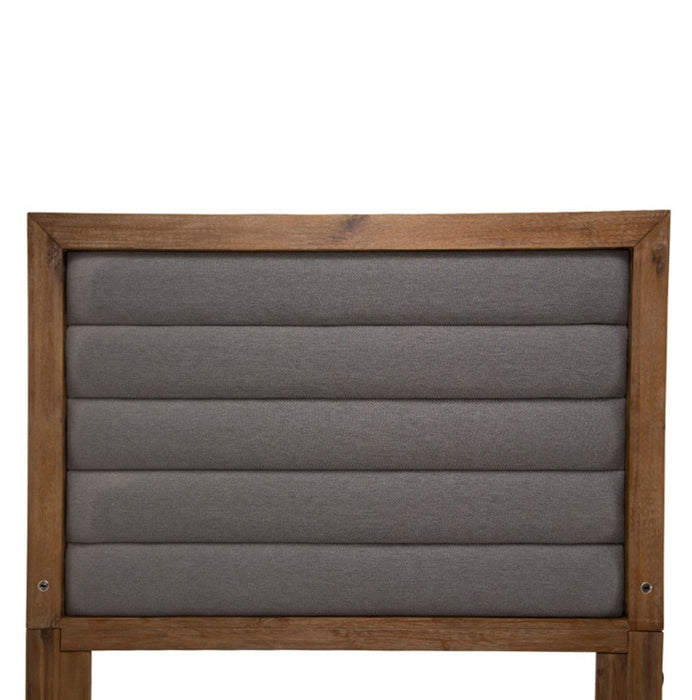 AICO Brooklyn Walk King Channel Tufted Panel Bed in Burnt Umber - Bargain Furniture (Detroit, MI)