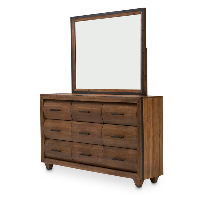 AICO Brooklyn Walk Mirror in Burnt Umber - Bargain Furniture (Detroit, MI)