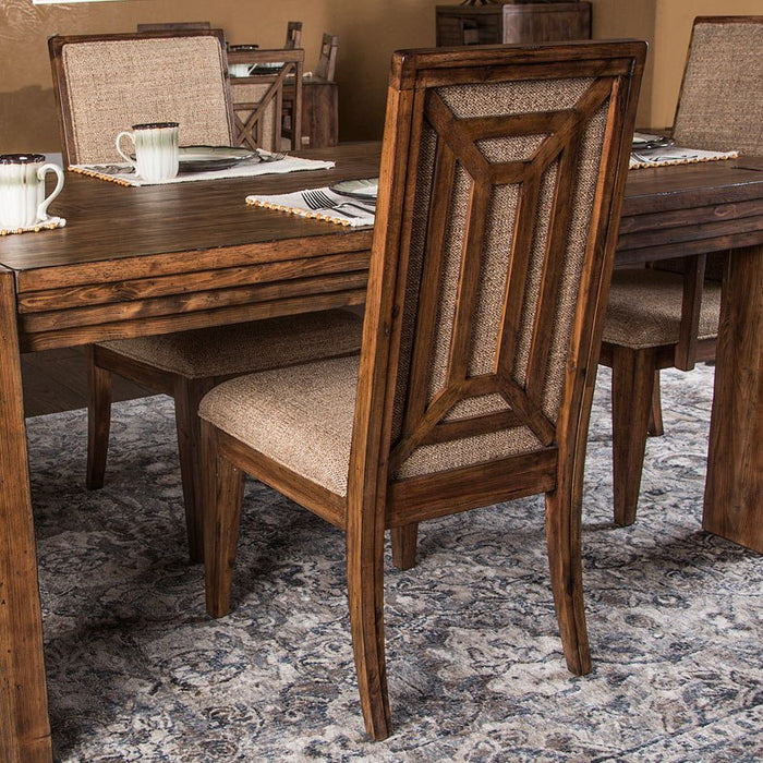 Aico Carrollton Side Chair (Set of 2) in Rustic Ranch - Bargain Furniture (Detroit, MI)