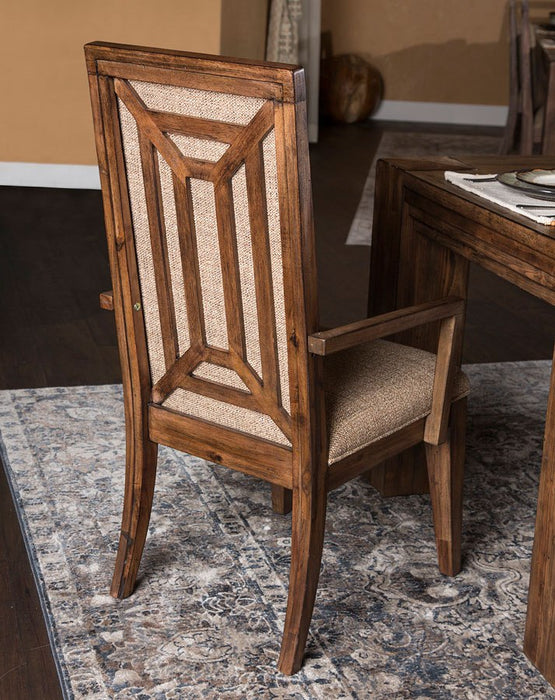 Aico Carrollton Arm Chair (Set of 2) in Rustic Ranch - Bargain Furniture (Detroit, MI)