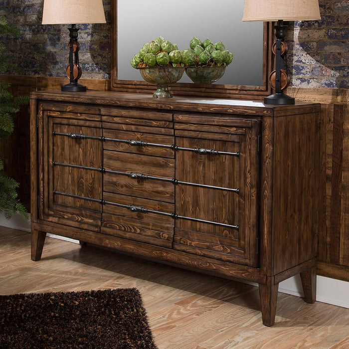 Aico Carrollton Sideboard in Rustic Ranch - Bargain Furniture (Detroit, MI)