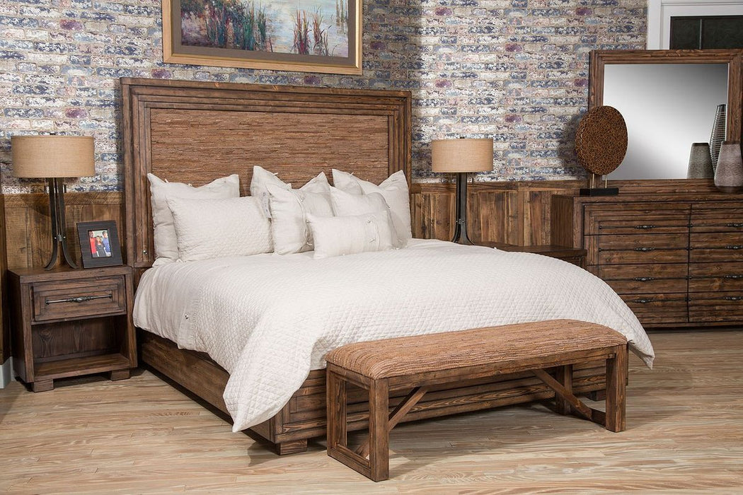 Aico Carrollton One Drawer Nightstand in Rustic Ranch - Bargain Furniture (Detroit, MI)