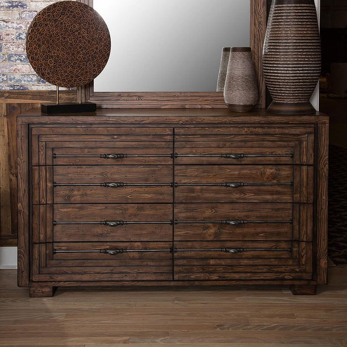 Aico Carrollton Dresser in Rustic Ranch - Bargain Furniture (Detroit, MI)