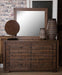 Aico Carrollton Mirror in Rustic Ranch - Bargain Furniture (Detroit, MI)