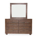 Aico Carrollton Mirror in Rustic Ranch - Bargain Furniture (Detroit, MI)