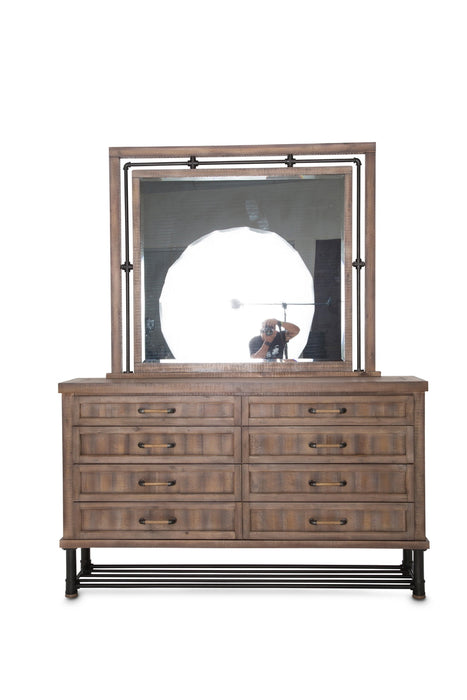 Aico Crossings Mirror in Reclaimed Barn - Bargain Furniture (Detroit, MI)