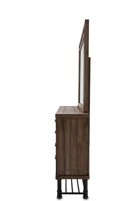 Aico Crossings Mirror in Reclaimed Barn - Bargain Furniture (Detroit, MI)
