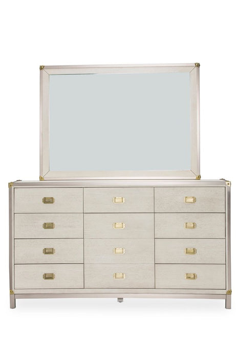 AICO Menlo Station Mirror in Eucalyptus - Bargain Furniture (Detroit, MI)