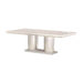 AICO Marin Double Pedestal Table in Greige - Bargain Furniture (Detroit, MI)