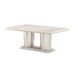 AICO Marin Double Pedestal Table in Greige - Bargain Furniture (Detroit, MI)