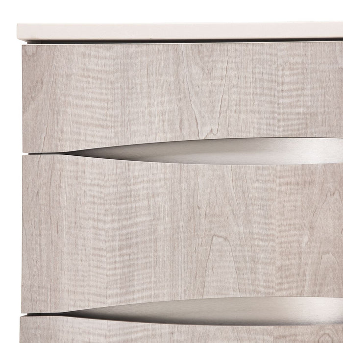 AICO Marin Nightstand in Greige - Bargain Furniture (Detroit, MI)