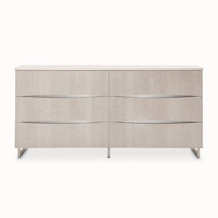 AICO Marin Dresser in Greige - Bargain Furniture (Detroit, MI)