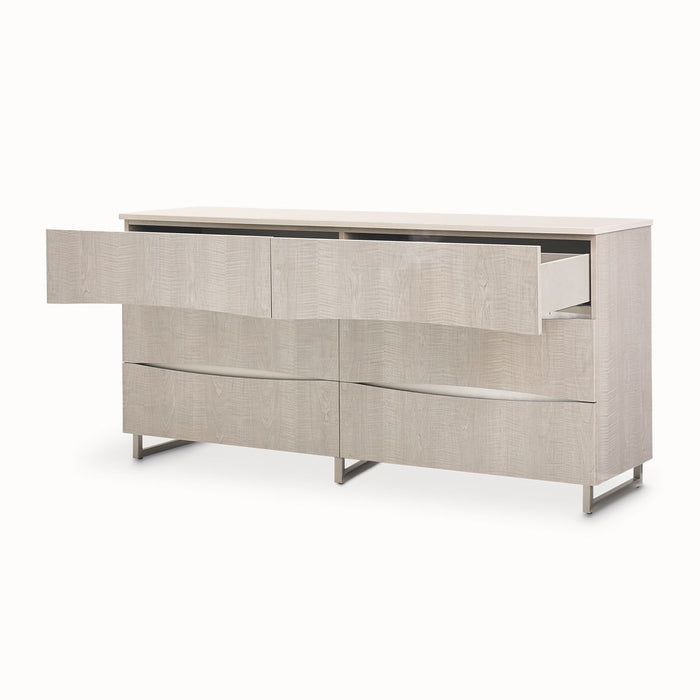 AICO Marin Dresser in Greige - Bargain Furniture (Detroit, MI)