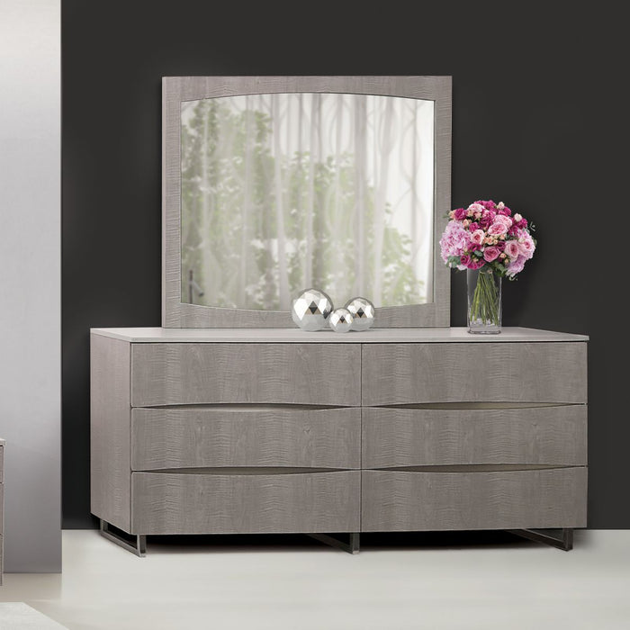 AICO Marin Dresser in Greige - Bargain Furniture (Detroit, MI)