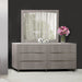 AICO Marin Dresser in Greige - Bargain Furniture (Detroit, MI)