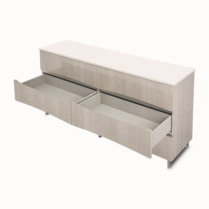 AICO Marin Dresser in Greige - Bargain Furniture (Detroit, MI)