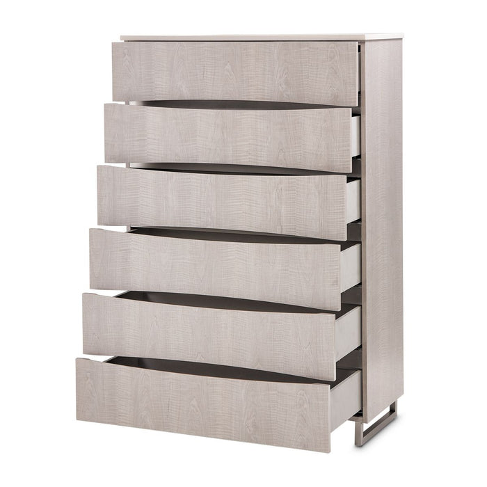 AICO Marin 6-Drawer Chest in Greige - Bargain Furniture (Detroit, MI)