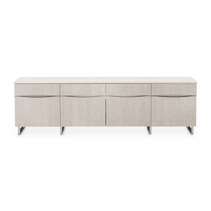 AICO Marin Media Cabinet in Greige - Bargain Furniture (Detroit, MI)