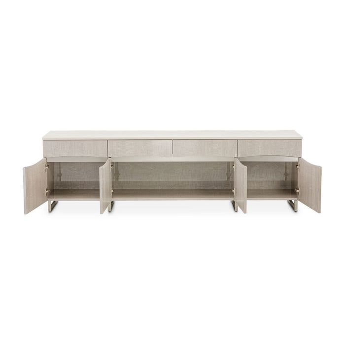 AICO Marin Media Cabinet in Greige - Bargain Furniture (Detroit, MI)