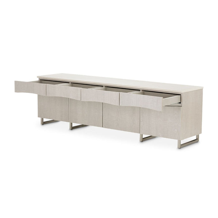 AICO Marin Media Cabinet in Greige - Bargain Furniture (Detroit, MI)