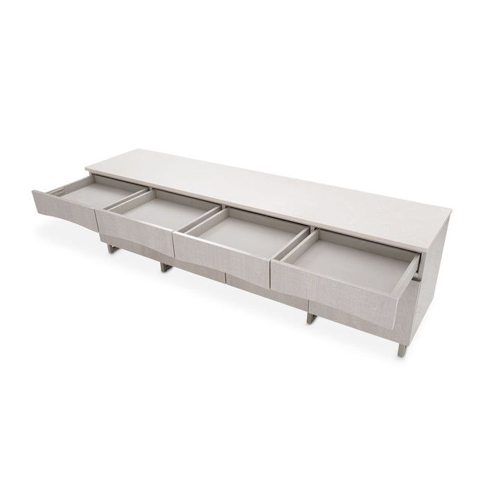 AICO Marin Media Cabinet in Greige - Bargain Furniture (Detroit, MI)